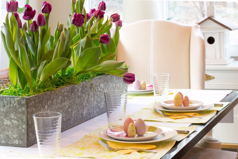 Tulipános húsvéti dekoráció