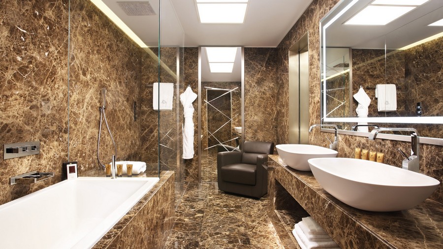 Luxus szálloda márvány fürdőszoba