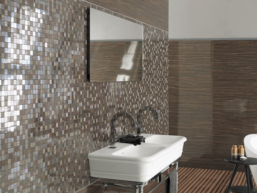 Mozaik burkolatos fürdőszoba